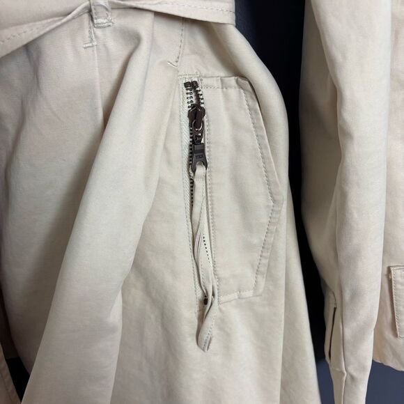 Millard Fillmore MF-13 Trench Coat Light Tan Beige Size Large Steampunk Unique - Picture 6 of 16